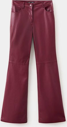 Mango Pantaloni flare similpelle rosso - Donna - 40 - MANGO