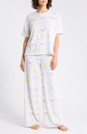 PJ Salvage Print Relaxed Fit Pajamas in Ivory at Nordstrom Rack, Size X-Small