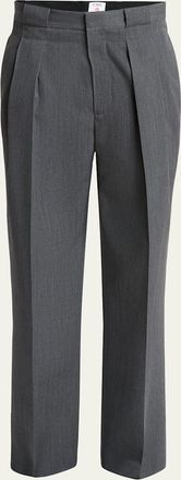 Casablanca Mens Wool Maxi-Pleated Trousers
