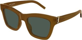 Saint Laurent SL M156 Zonnebrillen - unisex - Zonnebrillen - Geel - 52 MM - Accessoires