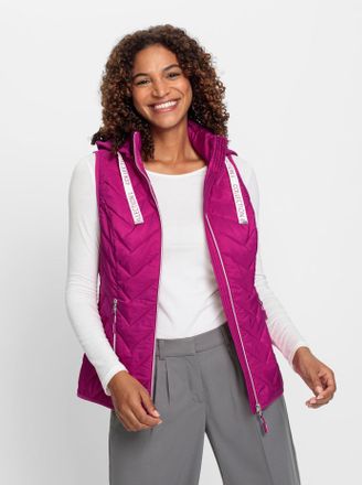 Casual Looks Steppweste CASUAL LOOKS, Damen, Gr. 36, pink (magenta), 100% Polyester, Wattierung:100% Polyester, unifarben, Westen Steppweste