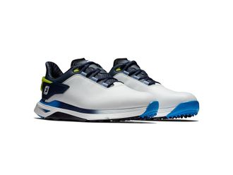 FootJoy Pro/SLX Golf Shoes- Previous Season Mens Shoes White/Navy/Lime : 11.5 M, Leather