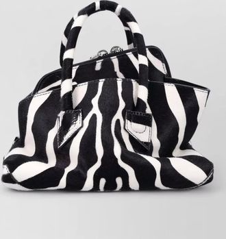 The Attico la passeggiata mini pony hair tote