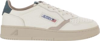 Autry Navy Suede Insert Leather Sneakers