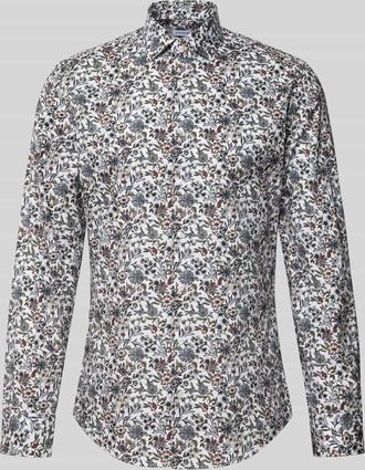 Seidensticker Slim Fit Business Hemd aus Baumwolle mit Kentkragen in Oliv, Größe 38