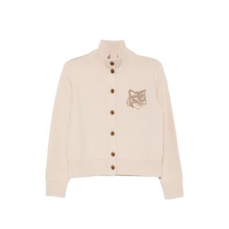 Maison Kitsun&eacute; Bold Fox Head Intarsia-knit Cardigan