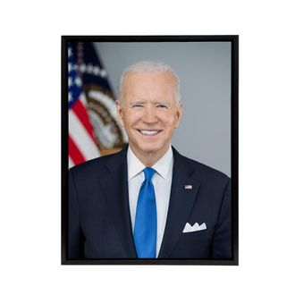 Artery8 US President Joe Biden United States Framed Canvas Wall Art Print | Size: W24 x H32