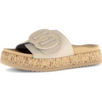 Gabor Platform Slide Sandal in Oak at Nordstrom, Size 10.5-11Us