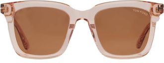 Tom Ford Brown Square Unisex Sunglasses FT0970-K 72E 52