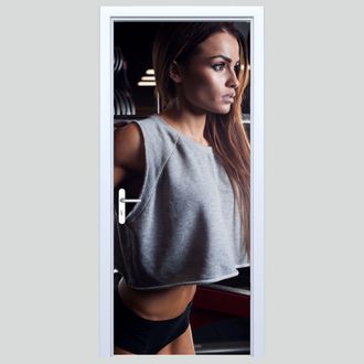 OEM Adhesivo De Tela Para La Puerta, Mujer Del Gimnasio 169pd