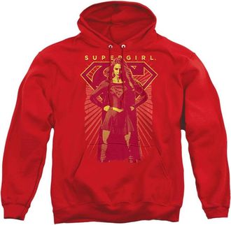 Gildan Supergirl Ready Set Adult Pull Over Hoodie / Hooded Sweatshirt