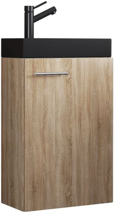 ebuy24 Ebuy24 - Set Vcm De 2 Piezas Lavadero Para Invitados Wc Ba&ntilde;o Para Invitados Aseo Lavabo Muebles De Ba&ntilde;o Juego De Ba&ntilde;o - Slito-bl (sonoma Roble)