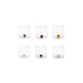 Zafferano Set 6 Bicchieri borosilicato Bilia Tumbler Zafferano Colori Assortiti