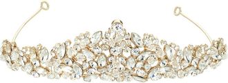 Brides & Hairpins Elizabeth Crystal Crown in Gold at Nordstrom