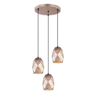 Netlighting Modern Hanging Pendant Golden Champagne 3 Light E27 in Gold