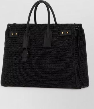 Saint Laurent sac de jour medium raffia tote bag