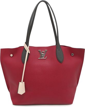 Louis Vuitton Silver Leather Tote Bag (Pre-Owned)