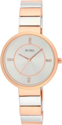 BCBGeneration Crystal Bracelet Strap Watch, 36mm in Two Tone at Nordstrom Rack