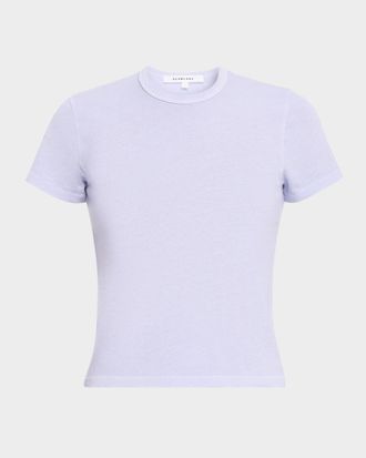 Slvrlake Denim Fitted Cropped Baby Tee