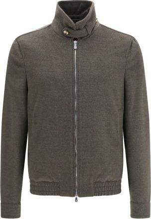 Brunello Cucinelli Grey Mock Collar Jacket