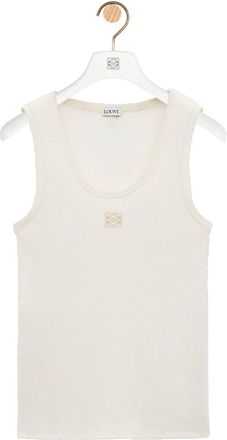 Loewe Anagram Ribbed Silk Tank Top