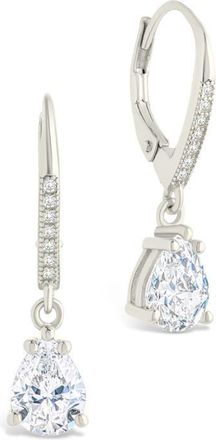 Sterling Forever Angelica Pear Cut Cubic Zirconia Drop Earrings in Silver at Nordstrom