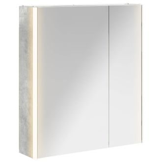 vidaXL Armario Con Espejo De Ba&ntilde;o Gris Concreto 63,5 X 15,5 X 70 Cm Vidaxl