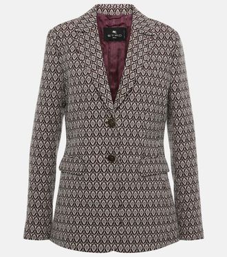 Etro Blazer in misto cotone con stampa