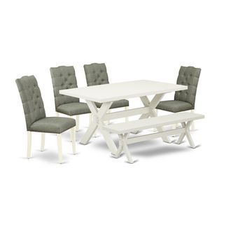 East West Furniture 6-Pc Dining room Table Set