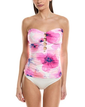 Carmen Marc Valvo Shirred Tankini