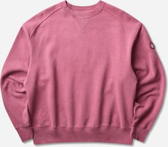 Cav Empt Men s Overdye Panel Shoulder Crewneck Sweatshirt Red