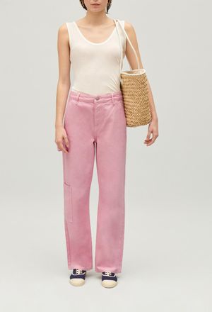 Claudie Pierlot Jean Pierre droit cargo rose