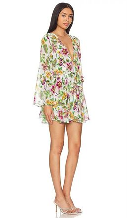 Misa Kaia Dress In Floral Exotica