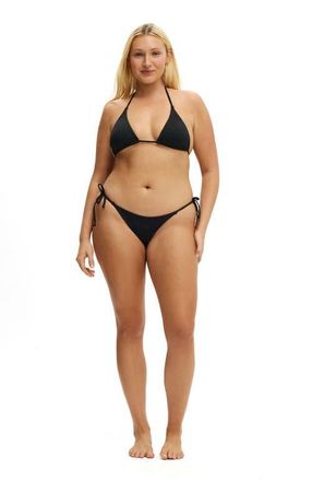 Cotton On Womens String Tie Side Brazilian Bikini Bottom in Black at Nordstrom, Size X-Large