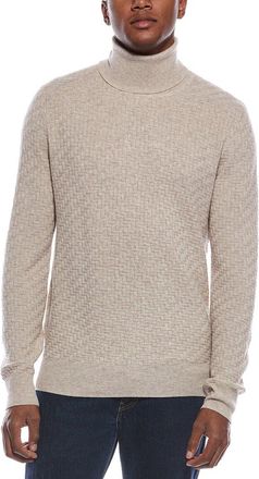 Kier + J Fancy Stitch Wool & Cashmere-Blend Turtleneck Sweater