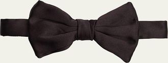 Giorgio Armani Mens Pre-Tied Silk Twill Bow Tie