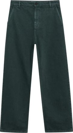 Miu Miu Gabardine Broek - Dames - Straight fit broeken - Groen - M - Katoen - Broeken