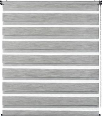 Gardinia Doppelrollo »de luxe« halbtransparent Sichtschutz mit Bohren/ohne Bohren freihängend hochwertiges Gesamtkonzept mit silbernen Metallkomponenten