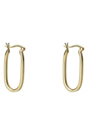 Argento Vivo Oval Hoop Earrings in Gold at Nordstrom