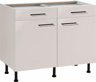 Wiho Küchen Unterschrank »Nisos« 100 cm breit, Soft-Close in Schubladen, verstellbare Füsse, ohne Platte