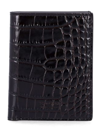 Tom Ford Folding Card Holder Textured Nubuk