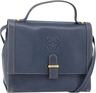 Loewe Pre-owned Handbag - Dames - Vintage Handtas - Blauw - ONE Size - Leer - Vintage