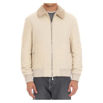 Eleventy Wool Bomber Jacket - Heren - Jassen - Beige - Maat: XL Wol