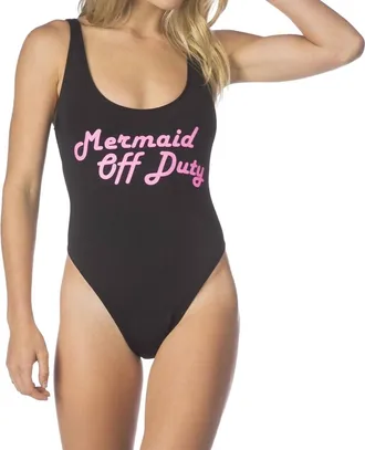 The Bikini Lab Mermaid Off Duty One Piece Swimsuit In Black