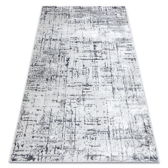 RugsX Alfombra Mefe Moderna 8722 L&iacute;neas Vintage - Structural Dos Niveles De Vell&oacute;n Gris / Blanco Grey 280x370 Cm