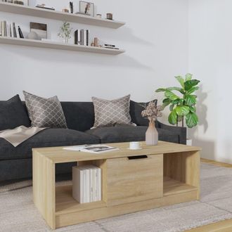vidaXL Vidaxl - Mesa De Centro Madera De Ingenier&iacute;a Roble Sonoma 102x50x36 Cm