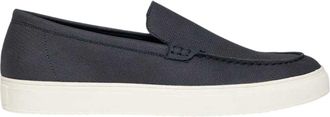 Threadbare Heren Anthony platte canvas loafers (Marine)