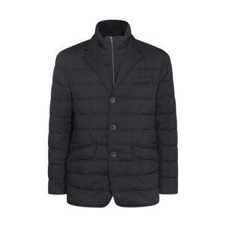 Herno Black Down Jacket with High Collar - male - Herno - Winter Jackets - Black - 2XL - Jackets