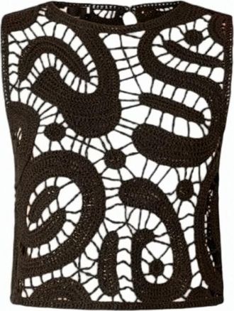 Pinko Eruzione Crochet Sleeveless Knit Top