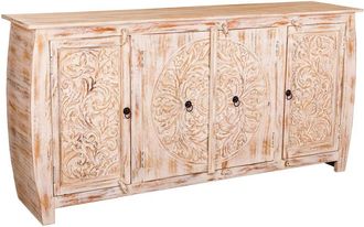 Wanderlust Deco Aparador De Madera Acabado Artesanal 165x40x83h Cm